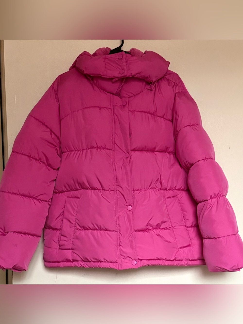 Women's Bubblegum Pink Puffer Jacket - Quilted Coat